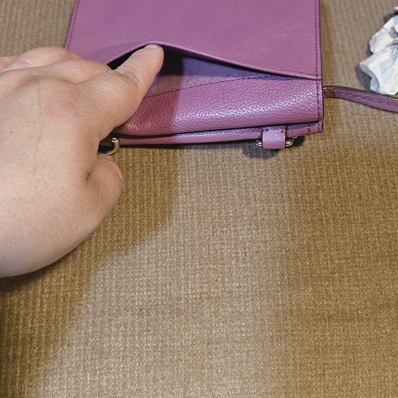 Coach Dylan Purple Mini Wallet with Turnlock Closure. - Picture 6 of 8